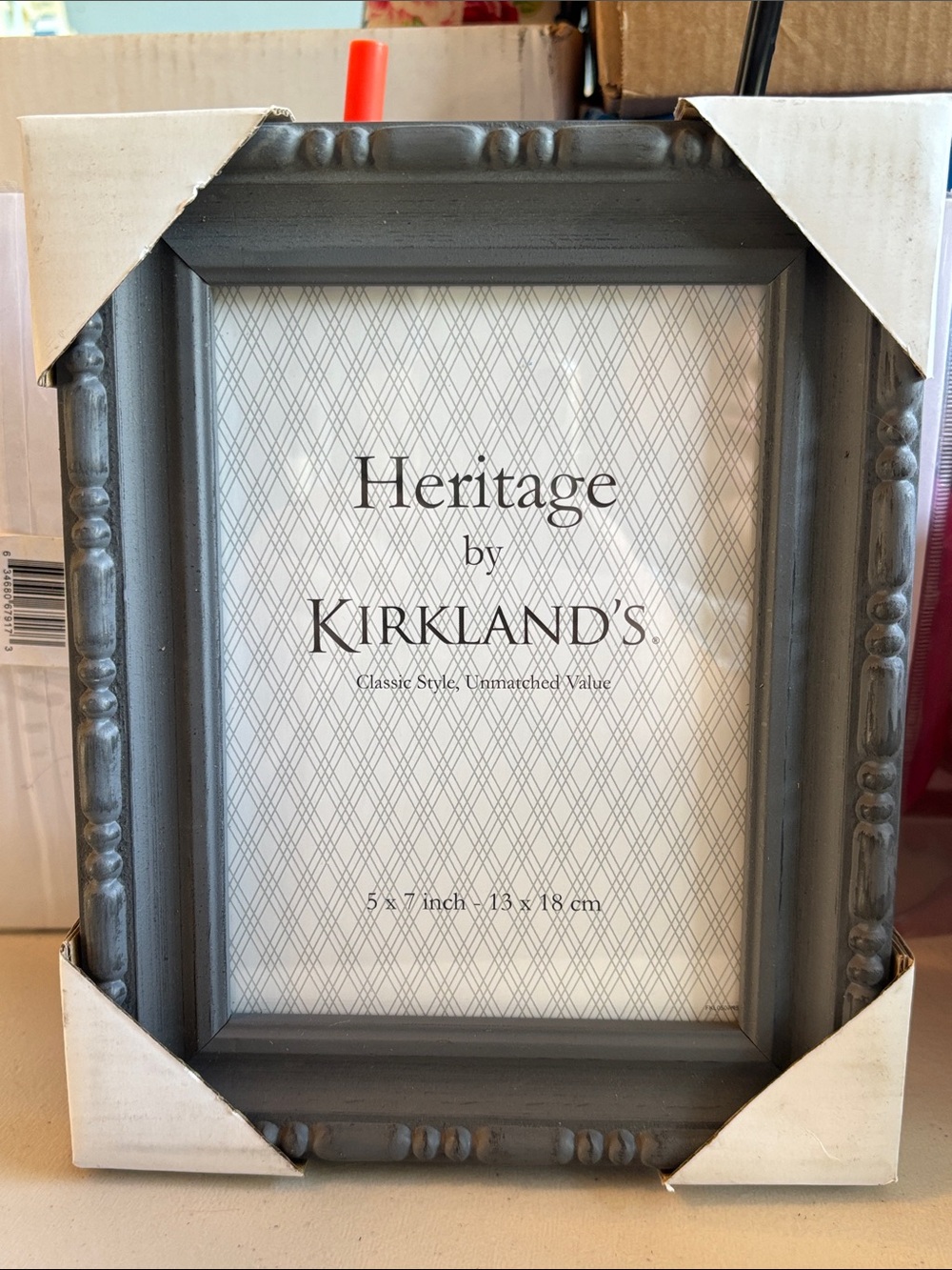 Kirklands Heritage Embossed Picture Frame - Gray